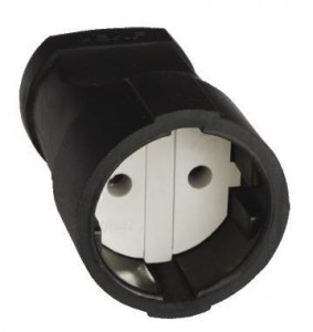 EKF штепсель без заземления черное ПВХ 10A 250B ASGO10-30