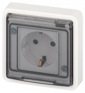 ЭРА Эксперт роз. СУ 1 мест. земля, IP55, 16A,250В, белый 11-2521-01 63259