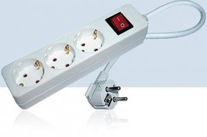 Космос сет. удл. ПВС 3х1 3 роз. 5 м 16А земля, выкл.