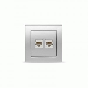 UNIVersal Бриллиант роз. компьют. СУ 2 мест. серебро (керам. осн., RG45)  1081