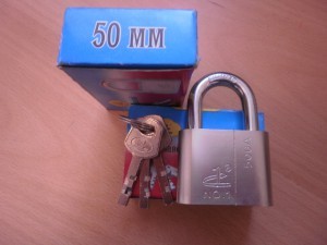 AST 50мм замок навесной, никель 506А
