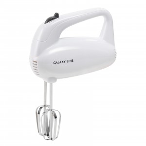 Миксер Galaxy LINE GL-2217, 300Вт, 5 скор., 2 насадки-венчика, 2 насадки д/теста