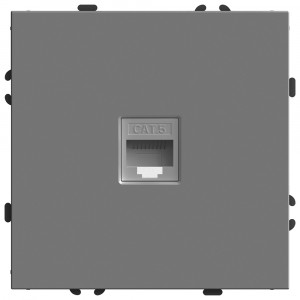 Stekker ЭМИЛИ мех. роз. комп. СУ 1 мест. RJ-45 платиново-серый, soft touch RST00-5117-10 49951