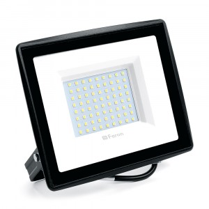 Feron Прожектор св/д 100W(9500Lm) 4000K 4K IP65 2835 SMD AC220V/50Hz черн 185x177x37 LL-922 48108