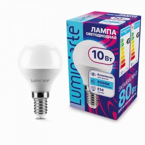 Lumin'arte лампа св/д ЛОН G45 10W E14 (800lm) 6500К 6К 78x45 LSTD-G45-10W6KE14