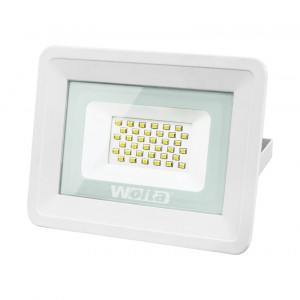 Wolta св/д прожектор 30W(2500Lm) SMD 5500K 6K IP65 180x32x172мм метал/пласт белый WFL-30W/06W