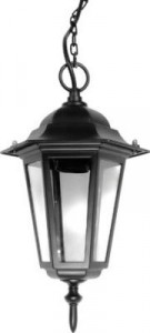 Camelion 4105 св-к уличный/садовый "подвесной" черный 60W E27 220V алюминий/стекло IP43