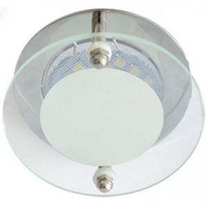 Ecola DL201 MR16 GU5.3 св-к Круг со стеклом Прозр. Матовый/Хром  45x80 FC16ACECB