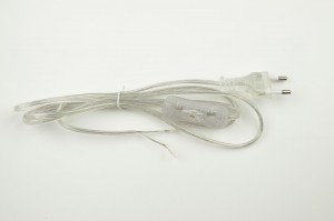 Uniel сетевой шнур 2A 500W 1,7м с вилкой и выключателем для бра, прозрачный UCX-C11/02A-170 CLEAR