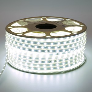 Saffit лента св/д 220V 6W/m 120led/m IP65 6500K 6К 8мм (50м цена за метр) гермет SMD2835 SST20 55245