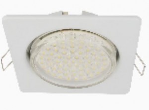 Ecola GX53 H4 Квадрат плоский св-к  Белый 41x106 FW53N4ECB