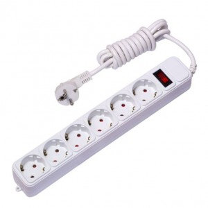 EKF Блокбастер XL сет.удл.-фильтр ПВС 3х1 16А 3200W 6 роз. 3 м (земля, КРЗ, перегруз) ABS/БЕЛЫЙ (2 шт.)