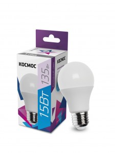 Космос ЛОН A60 E27 15W (1300lm) 6500K 6K матов. 113x60 LkecLED15wA60E2765