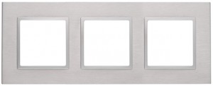 Эра 14-5203-03 СУ Рамка на 3 поста, металл, Elegance, алюминий+алюм 5879