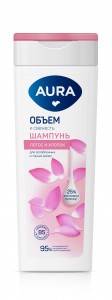 Шампунь для волос Объем и свежесть 380мл AURA (Коттон Клаб)арт.13242