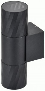 IEK св-к уличный/садов 5221 настенный под лампу 2хGU10 IP65 черный 90x195x60 LT-UBU0-5221-GU10-2-K02