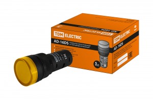 TDM лампа AD-16DS(LED) матрица d16мм желтый 110В AC/DC (20!) SQ0702-0067