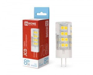 ASD/InHome лампа св/д VC JCD G4 220V 8W(760lm) 6500К 6K 47x16 (без пульсации) 6229