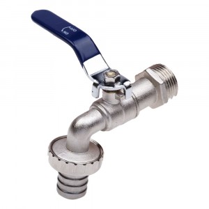 AQUALINK Кран шаровой водоразборный, под шланг, 1/2 безнапорный цинковый ECO, 3965