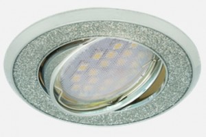 Ecola DL39 MR16 GU5.3 св-к литой поворот.Круг под стекл.Серебряный блеск/Хром 23x88 FS1614EFY