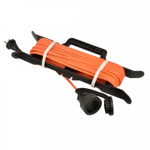 Uniel удл. силовой на рамке ПВС 2x1 10A 1 роз. 20м черн/оранж UG /UCK-1N/2x1,00/20M/F IP44 РФ