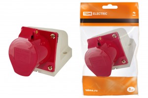 TDM розетка силовая CEE 115 стационарная 3P+PЕ+N 16А 380В IP44 (10!) SQ0602-0003