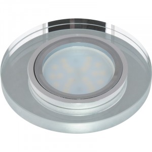 Fametto DLS-P106-2003 MR16 GU5.3 св-к встр. Peonia Круг Металл хром 90(65)x20 Стекло Серебро