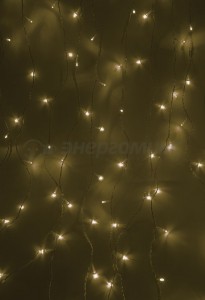 Гирлянда-занавес "Св/д дождь" 1,5x1/12нит, 96LED теп белый 8 реж, IP20, присоска 235-026 Neon Night