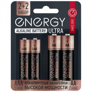 Э/п Energy Ultra LR6/316/AA(2 шт.)+LR03/286/AAA(2 шт.) BL4