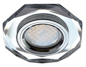 Ecola DL1652 MR16 GU5.3 св-к Стекло 8-угольник Хром/Хром 25x90 FC1652EFF