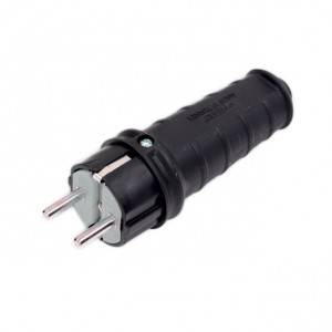 NE-AD вилка прямая каучук 2P+PE 1х16А 220-240v IP44 4001 (Турция)