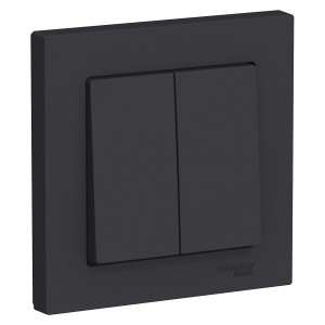 Schneider AtlasDesign выкл. СУ 2 кл. карбон (пласт. осн.) ATN001052