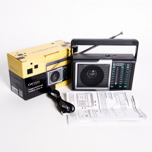Радиоприемник "Эфир-16", УКВ 88-108МГц, акк./R6x2, пит. по USB, без б/п, 140x41x76мм