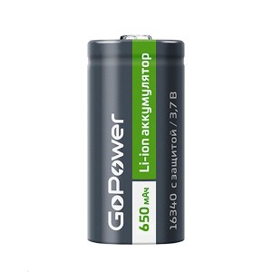 Аккумулятор Li-Fe GoPower 16340 PK1 3.2V 400mAh (1/8/400)