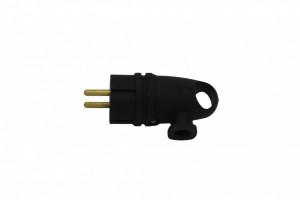 Вилка В16-002 угловая с кольцом каучук 2Р+РЕ 1х16А 220-240V IP44 Витебск (РБ)