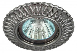 ЭРА ST4 CH/SS св-к  штампованный MR16,12V/220V, 50W сатин серебро/хром (100/2800)