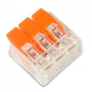 SmartBuy СМК-221-413 клеммная колодка с рычагом 3х(0,14-4,0мм2) (цена за 1шт.) тип WAGO SBE-ccwcc-3