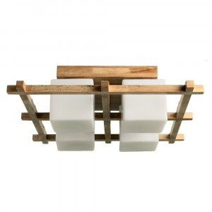 ARTELAMP Люстра 4x60W E27 520x200 белый/коричневый WOODS A8252PL-4BR