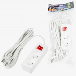 Uniel Ultra сет.удлинитель ПВС 2x0.75 2 роз. 5м 10A белый S-CU2-5B WHITE UL-00009993