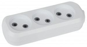 ЭРА колодка 3 роз. 10А (корпус ABS-пластик, белый) KX-3  3251