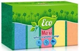Губка для посуды ECO LINE Макси (5шт/уп) 90*60*25мм 436459 РУСАЛОЧКА