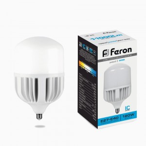 Feron лампа св/д высокомощн. E27-E40 120W(11000lm) 6400K 6K 271x148 Т150 LB-65 38197