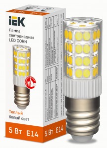 IEK Лампа LED CORN капсула 5W(475lm) 230В 3000К керамика E14 54x16 LLE-CORN-5-230-30-E14