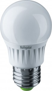Navigator Шар  G45 E27 7W(500lm) 2700 2K 70x45 пластик/алюм. NLL-G45-7-230-2.7K-E27 (10!) 94467