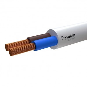 Провод ПВС 2х2,5 100м (ГОСТ) РЭК/Prysmian белый гибкий