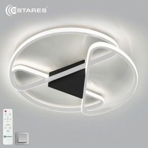 Estares св-к-люстра св/д управл. CALLISTRA 80W(8000Lm) 2K-4K-6K 500x75 пульт ДУ бел/черн. IP20