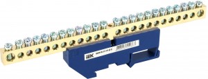 IEK шина N "Ноль" (нул.) на DIN-изол ШНИ-8х12-24-Д-С