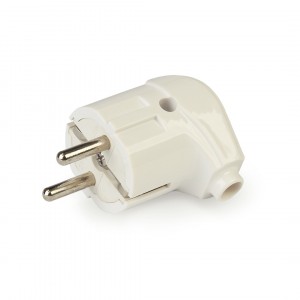 SmartBuy вилка 16А 250В (АБС-пластик, угловая, белая, земля) SBE-16-P02-w