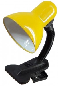 General GTL св-к настольный прищепка 60W E27 метал+пластик желтый GTL-026-60-220 800126 (пакет)