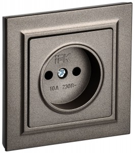 IEK BRITE роз. СУ 1 мест. 10А бронза РСР10-1-0-БрТБ BR-R10-10-K45-F